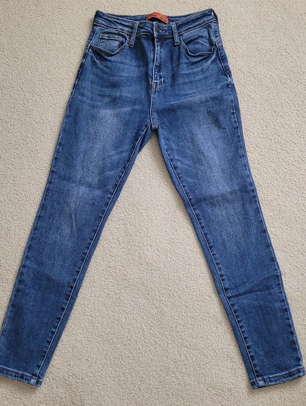 Wax Jean Butt, I Love You "Push Up" Booty Jeans 7/28 Blue Denim